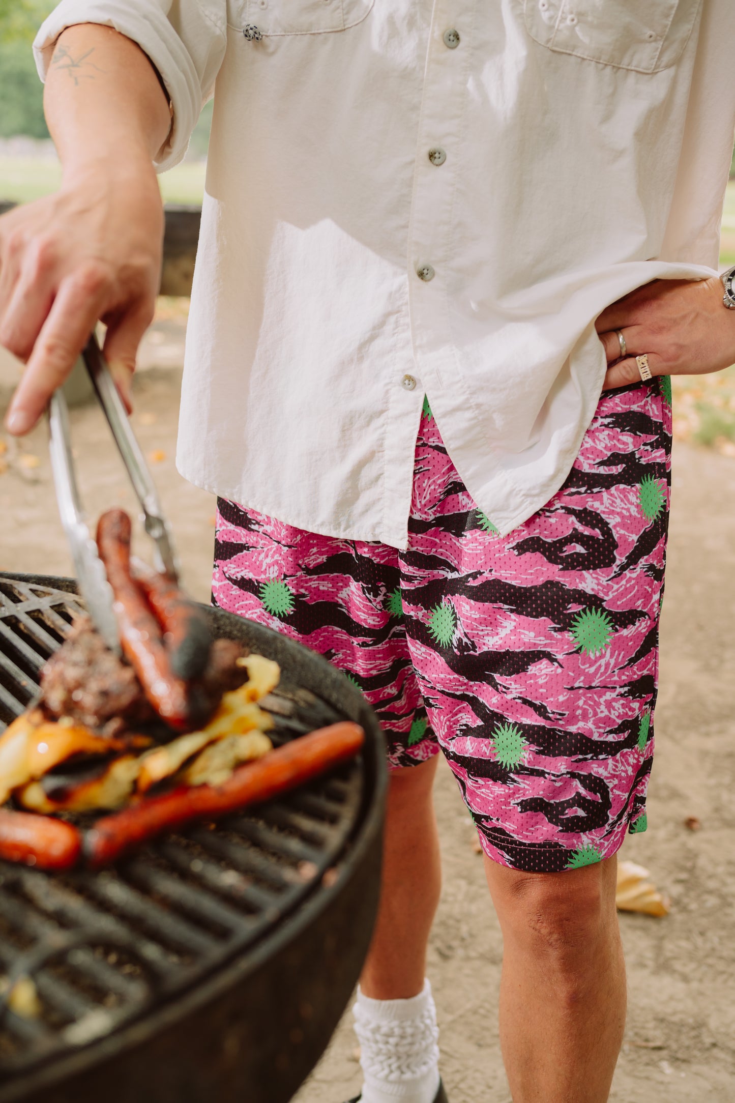 TRIBAL SUN 9" POD SHORTS - PINK